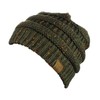 C.C Trendy - Gorro de punto trenzado grueso y suave