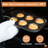 ASBAYSON 2 Packs Premium Steel Muffin Pan for Baking, Round