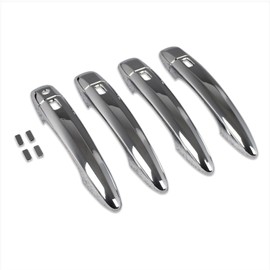RQING for Nissan Rogue 2021 2022 2023 2024 2025 Chrome Door Handle Cover Trims with 4 Smart Keyhole