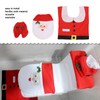 3Pcs Santa Toilet Seat Cover Rug Water And Tank Cover