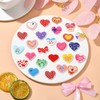 UR URLIFEHALL 50 Pcs 25 Styles PVC Plastic Cabochons Heart