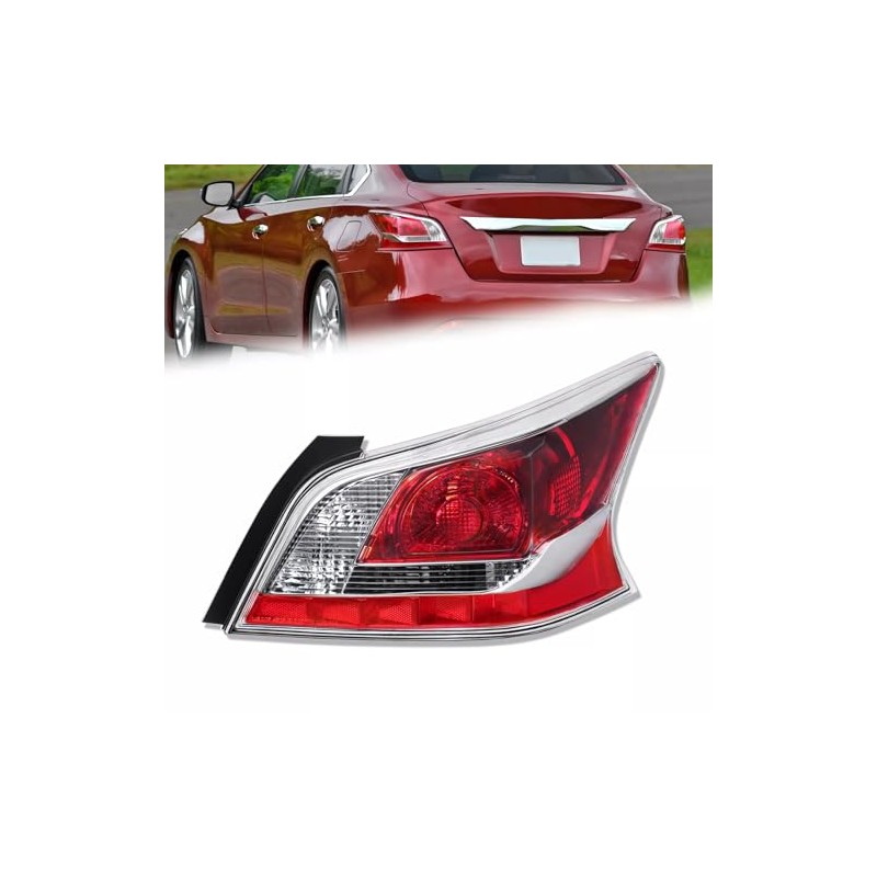 MOSTPLUS Halogen Tail Lights Compatible for 2013 2014 2015 Nissan