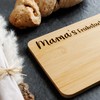 Spruchreif Bamboo Breakfast Board with Engraving for Mum, Bread Board