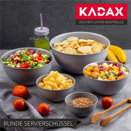 KADAX Plastic Bowl, Salad Bowl, Stackable Mixing Bowl, Plastic Bowl, Kitchen Bowl, Round Serving Bowl for Kitchen, Salad, Dough, Dishwasher Safe