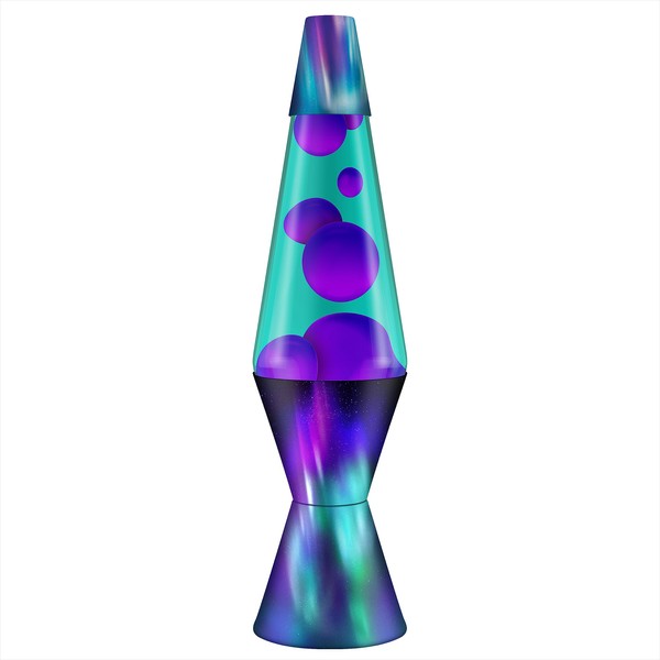 Lava Original Lamp - 14.5" Aurora Borealis - Purple Wax and Teal Liquid - Home Décor Motion Light - 2047