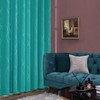 Deconovo Blackout Grommet Silver Pattern Printed Curtains, Turquoise, 38W x