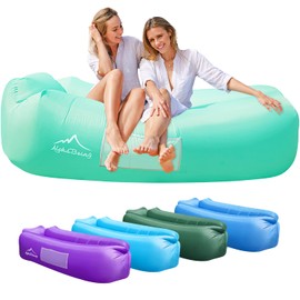 AlphaBeing Inflatable Lounger - Best Air Lounger for Travelling, Camping, Hiking - Ideal Inflatable Couch for Pool and Beach Parties - Perfect Air Chair for Picnics or Festivals