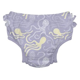 green sprouts Baby Toddler Eco Ruffle Snap Swim Diaper - Lavender Octopus - 12mo
