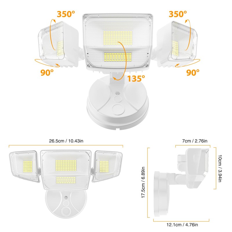 Onforu 90W Flood Lights Outdoor, 10000LM Brightness LED Flood Light