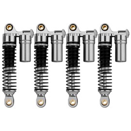 Pothyes Aluminium 53mm/59mm/66mm/78mm Shocks- Long Threaded Shock Absorber Oil Damper for TRX4M TRX-4M 1/18 RC Crawler Upgrades (Titanium, 53mm)