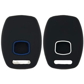 REPROTECTING Silicone Rubber Key Fob Cover Compatible with 2003-2015 Honda Civic SI Hybrid EX Accord CR-V EX SE Pilot Element (Black/Black)