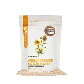 Organic Protein Powder Sunflowers Raw, Natural Muscle Building with 47% Proteins, 350 g, Superfood