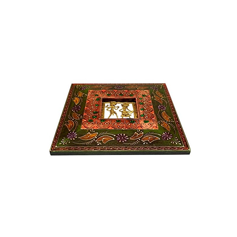 Purpledip Brass Wall Hanging 'Always Together': Dokra Craft Tribal Art