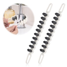 2pcs Bendable Crevice Cleaning Brush, Multifunctional Flexible Gap & Corner Cleaning Tool Household Hard Bristle Brush for Kitchen Bathroom Sink Faucet Stove