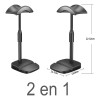 1 Soporte Para Audífonos Y Cel Base Universal Oficina