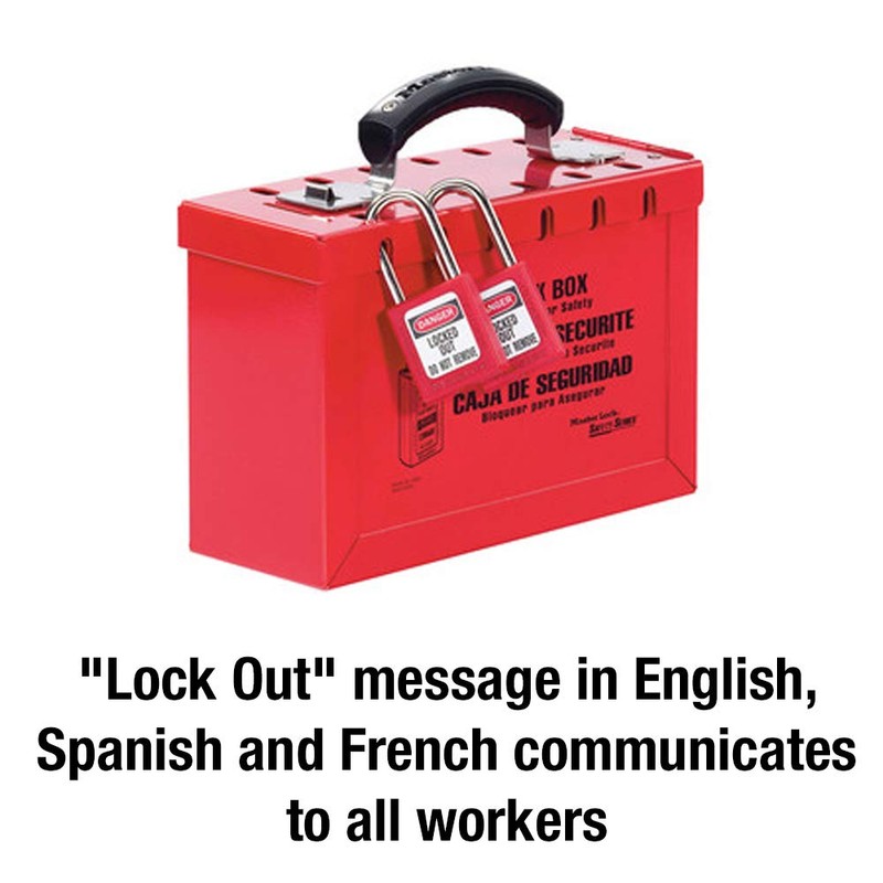 Master Lock 498A Lockout Tagout Portable Group Lock Box