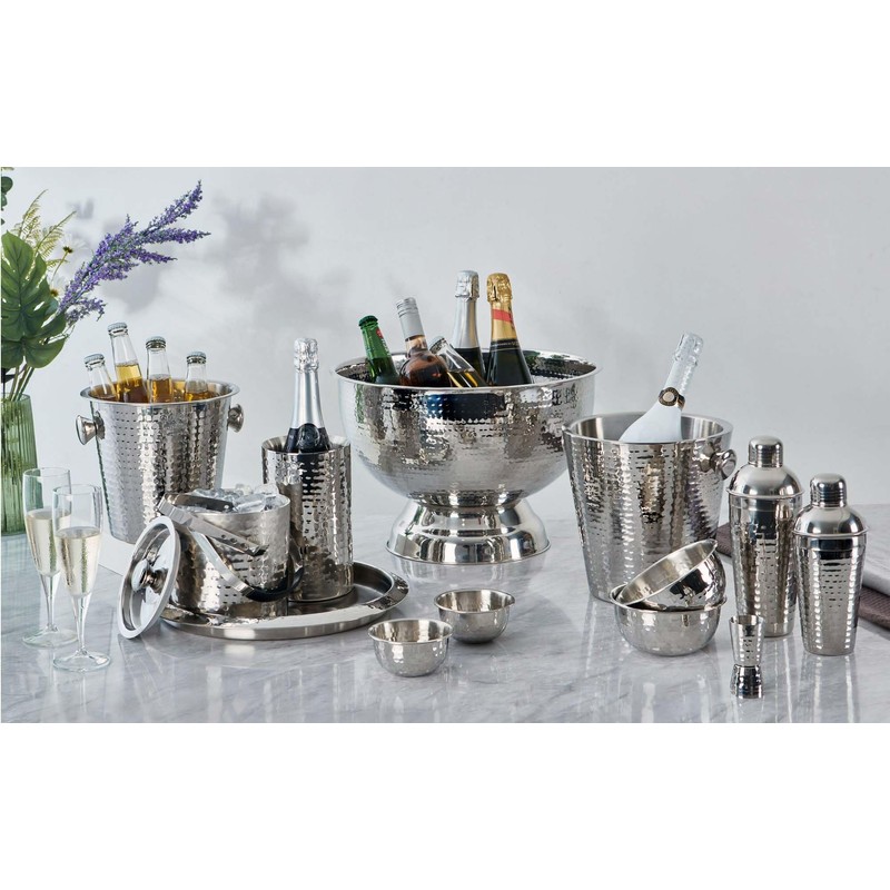Buckingham Professional Stainless Steel Cocktail Set 500 ml, Hammered Effect