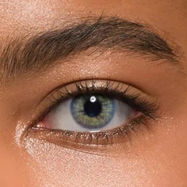 AUNIRY Kontaktlinsen Farbige Blau "TURQUOISE" Natürliche: Komplettset (2 Linsen, Pinzette, Applikator und Kontaktlinsenbehälter), 12 Monate, keine Korrektur, 0 Dioptrien und DIA 14,2 mm | AUNIRY