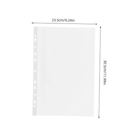 Gadpiparty 100pcs Transparent Page Protector Portable Document Organizer for Office for Photos Recipes and Important Papers Quick Reliable Material