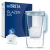 BRITA Glass Water Filter Jug Light Blue (2.5L) Starter Pack