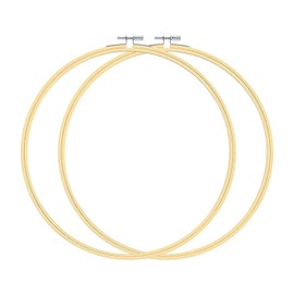 TOKERD Pack of 2 30 m Embroidery Hoop Large Wooden Bamboo Cross Stitch Frame Adjustable Embroidery Ring Hoop Round Bamboo Circle Set Sewing Machine Embroidery Ring Cross Stitch Hoop for Decoration DIY