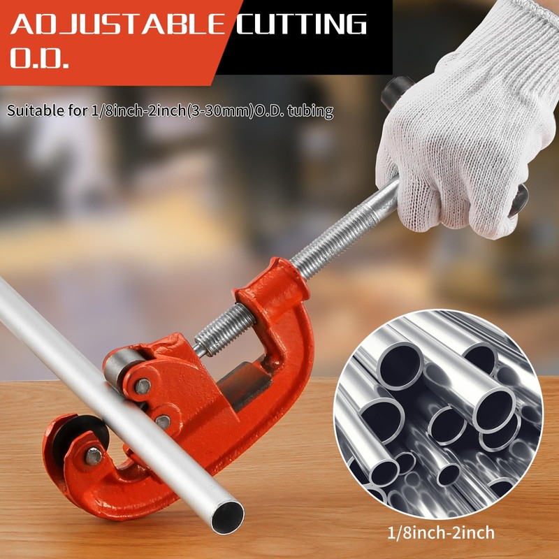 GQGP Pipe Cutter Tool 1/8-2", Heavy-duty Tubing Cutter Speed Cutting