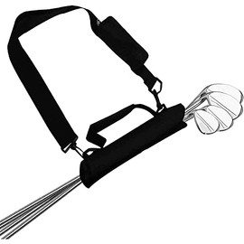 Namvo Golf Club Mini Carry Bag, Portable Shoulder Sleeve Bag for Golf Course & Travel Professional Golf Pencil Bag with Shoulder Straps Sleeves Lightweight Black