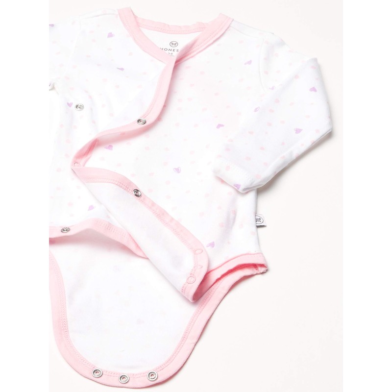 HonestBaby Boys and Girls 3-Pack Organic Cotton Long Sleeve Side-Snap