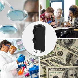 Mini Microscope 60X 100X Zoom Illuminated Jeweler's Magnifier for Jewelry, Coins, Gems, Stamps, Watches, Stones