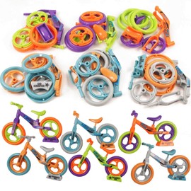 12 Pack Mini Assembly Balance Bikes Toys, Party Favors for Kids Return Gifts Goodie Bags for Birthday Party, Pinata Fillers, Mini Toys School Prizes, Fidgets Packs Classroom Rewards, Game Prize