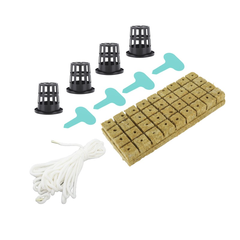 72 Set 1 Inch Rockwool Cubes with 2 Inch Net