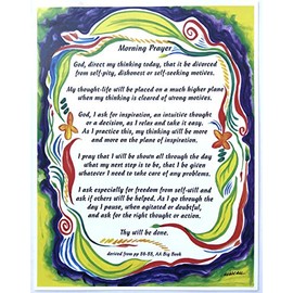 Morning Prayer AA 11th Step Prayer poster - Heartful Art by Raphaella Vaisseau