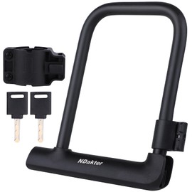 Bike U-Lock,14mm Mini Lightweight Bicycle U-Shaped Lock with 2 Keys,Portable Heavy-Duty and Solid Bicycle Lock for Mountain Bikes, Road Bikes, Shop Doors, with Sturdy Mounting Bracket