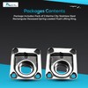 MARINE CITY Polished Stainless Steel Rectangular Recessed Spring Loaded Flush