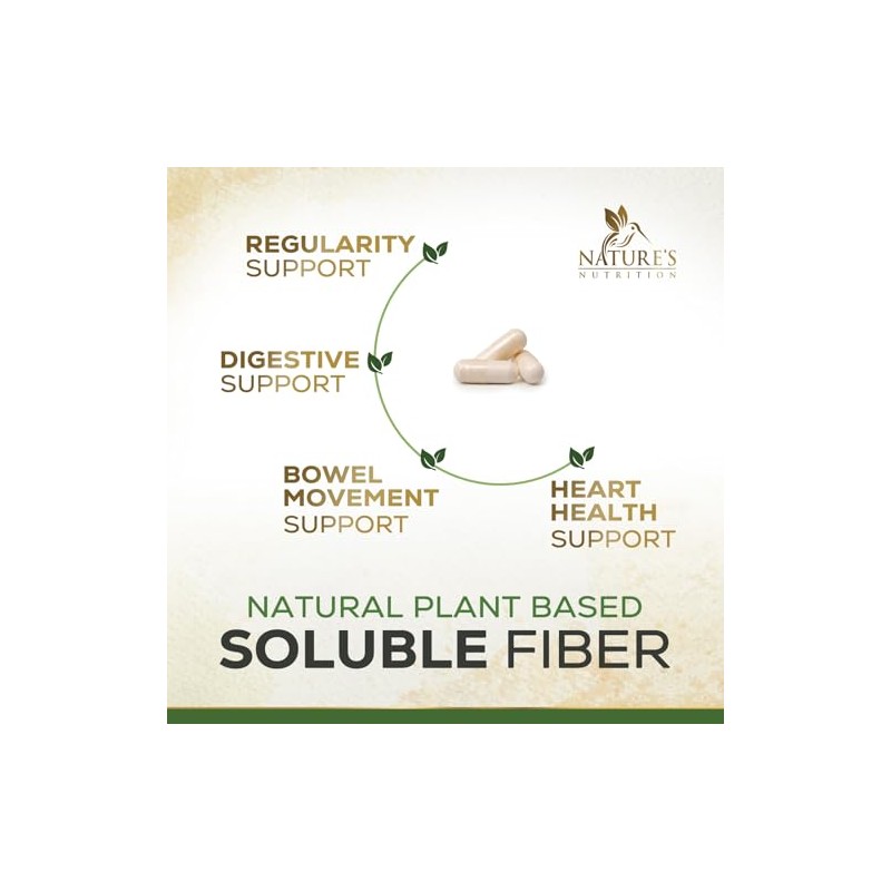 Nature's Nutrition C?psulas de Polvo de C?scara de Psyllium de
