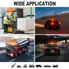 Rechargeable Beacon Lights,Wireless Strobe Light with Remote Control,Amber Magnetic Emergency