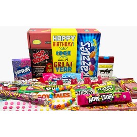 RETRO CANDY YUM ~ 1981 44th Birthday Decade 80s Candy Gift Basket Box Assortment From Childhood - Milestone Birthday Gifts for 44 Years Old Man or Woman Jr