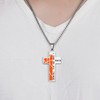 Susook Basketball Cross Necklace for Men Bible Verse I CAN