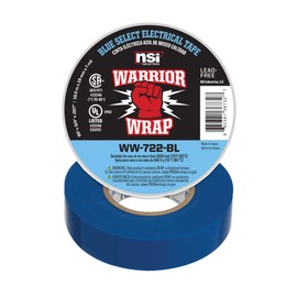 WarriorWrap Select 3/4 in. x 60 ft. 7 mil Vinyl Electrical Tape, Blue