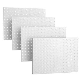 EVERHANGER Metal Pegboard Panels, Heavy Duty Pegboard Wall Organizer, Garage Wall Panels, Tool Storage Organization, 12"X16", 4pcs, Gray