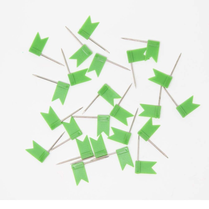 BIG-SAM 30005-40 Pin Pins - Flags / Flags - Green