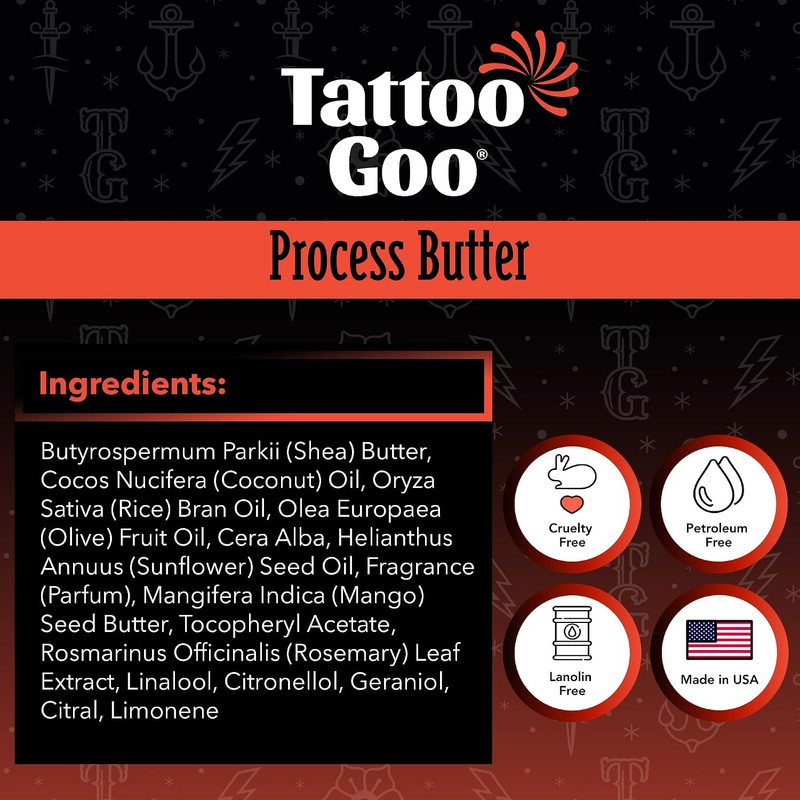 Pro Series Tattoo Process Professional Butter Processing Before + During