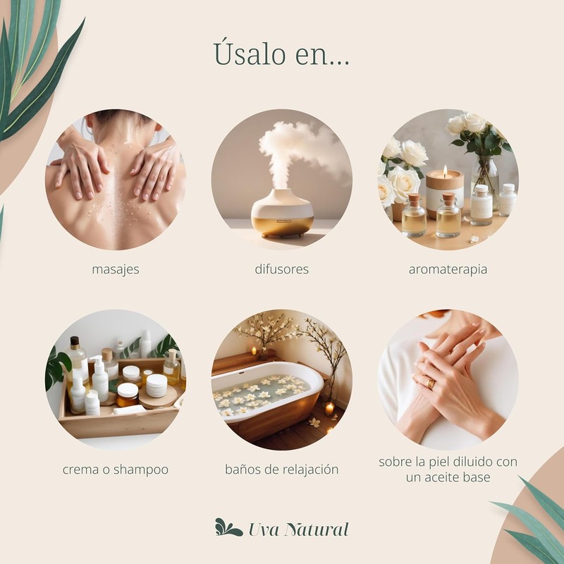 Uva Natural - Aceite Esencial de Vetiver 100% Natural 10