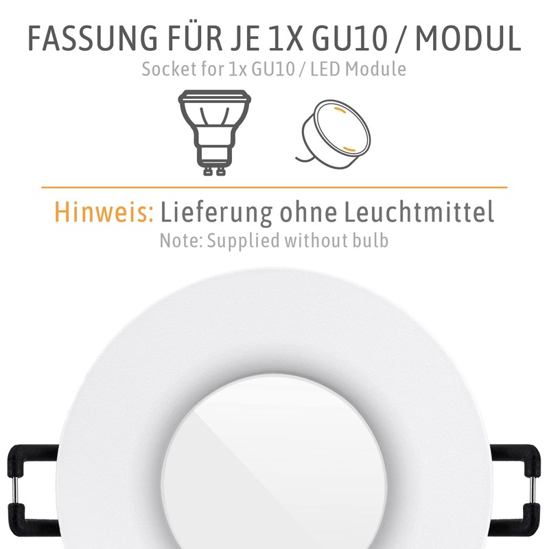SSC-LUXon BEDA Recessed Spotlight Frame IP65 for GU10 or Module