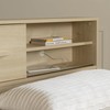 South Shore Noah Bookcase Headboard Bleached Oak, Contemporary