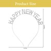 Pejlnd Happy New Year Headband Decorations 2025-1Pcs Glitter Silver Rhinestone