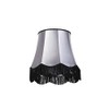 QAZQA Granny Retro Silk Lampshade Black with Grey 45 cm