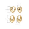 Krstudent 2 pairs Small Hoop Earrings for Women 18K Gold