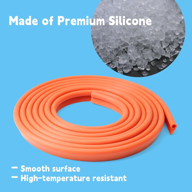 13ft Heat Resistant Silicone P-Gasket Seal Replacement for Smoker Barbecue
