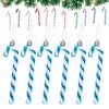 ATBEAMEN 6pcs Lakeblue & White Plastic Candy Cane Christmas Tree